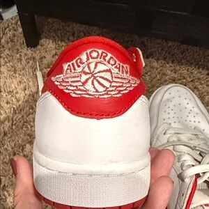 Air Jordan Red and White Sneakers retro low OG